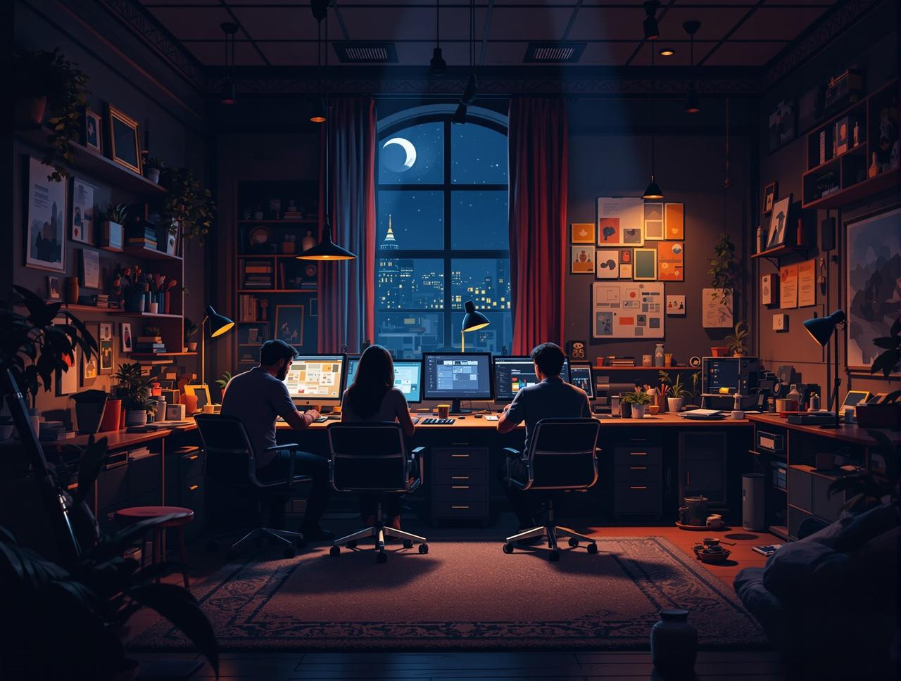 上头短剧品牌故事 - 创作团队的温暖工作室